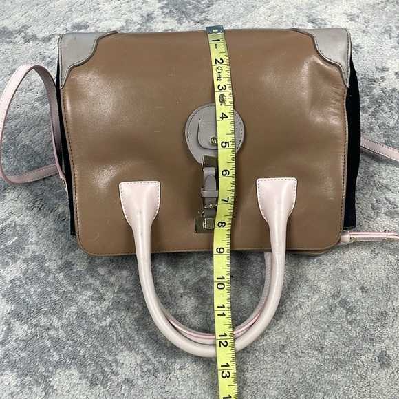 Jason Wu Jourdan Petite Leather Tote Bag Beige Black 2 Way Purse - Picture 16 of 17